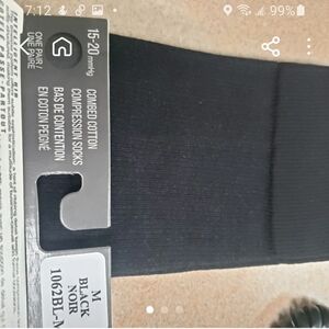 Compression Socks 15-20mm Knee High Black